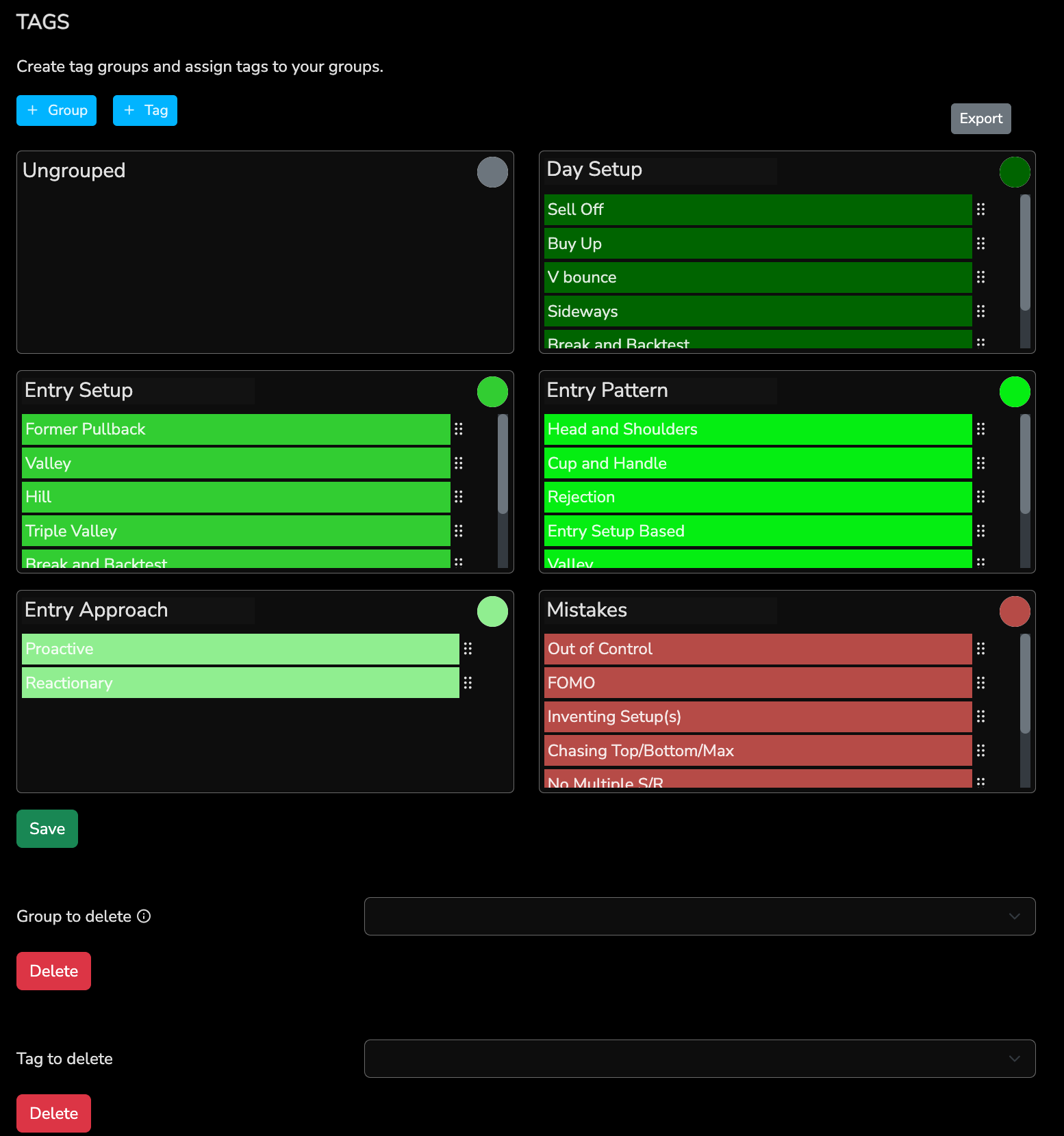 configure tags